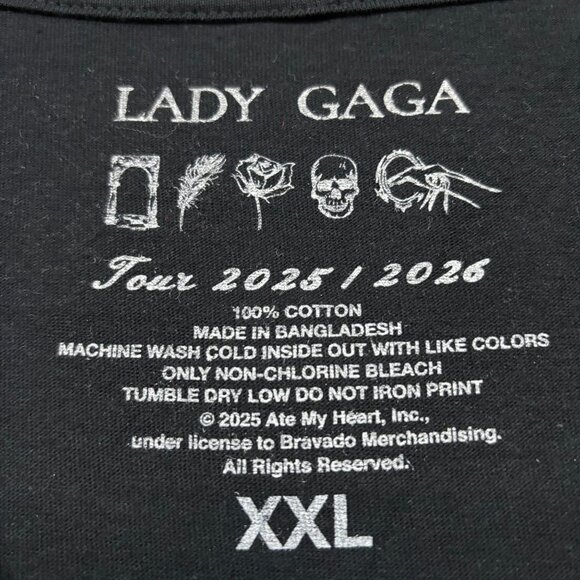 Lady Gaga Vanish The Mayhem Ball Tour Synth-Pop T-Shirt XXL - Picture 4 of 4